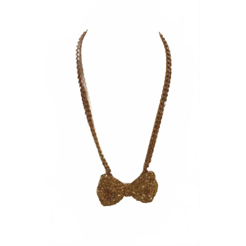 NEW SONYA'S bow necklace with thick chain in rose gold